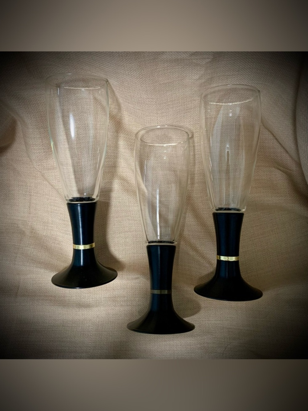 🔍Vtg David Douglas After Hours Lighted Pilsner Beer Glasses (3) READ DESCRIPTION